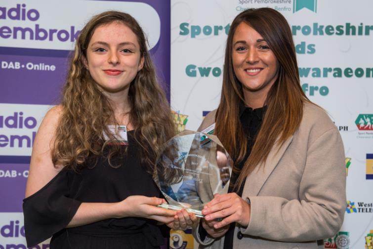 Lowri Hart is honoured at Sport Pembrokeshire Awards